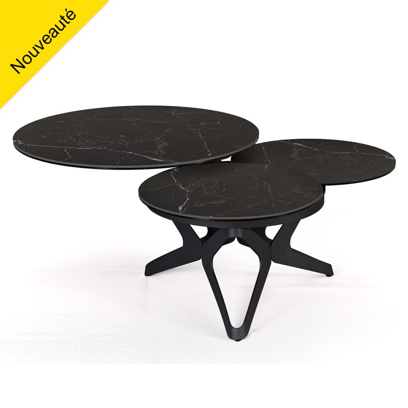 table de salon céramique marbre noir meubles pasquier