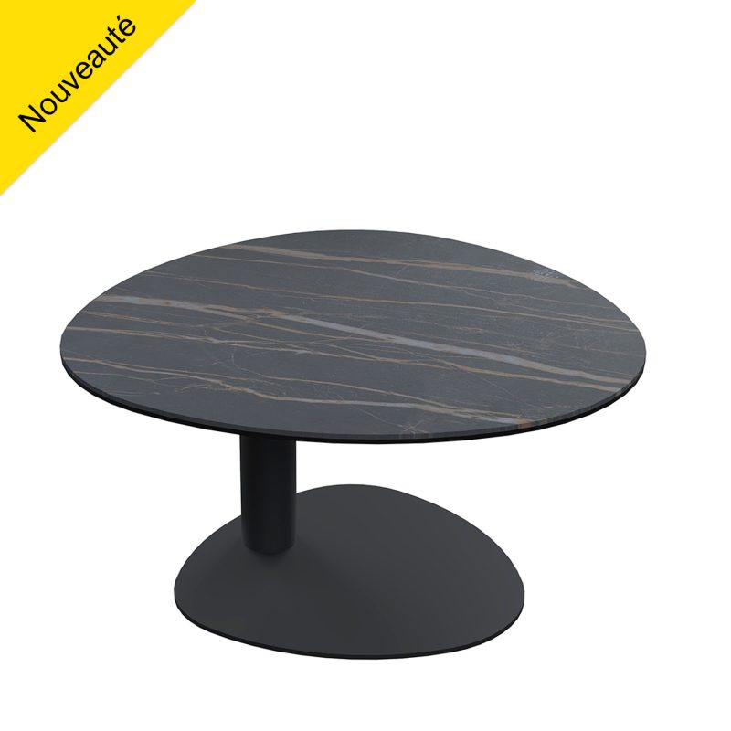 table de salon céramique marbre veiné meubles pasquier